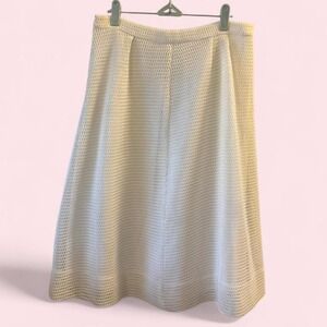 J.Crew White Mesh Midi Skirt — Size 10
